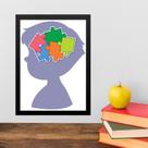 Quadro Decorativo Autismo - Mente Autista 24x18cm Quadro Decorativo Autismo - Mente Autista 24x18cm