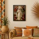 Quadro Decorativo Ave Maria Com Anjos 33x24cm