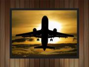 Quadro Decorativo Avião Aeronaves Decoração Com Moldura