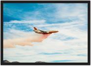 Quadro Decorativo Avião Aeronaves Decoração Com Moldura