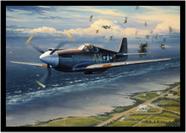 Quadro Decorativo Avião Spitfire Aeronave Vintage Escritório Salas Quartos Com Moldura RC005