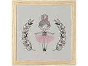 Quadro Decorativo Bailarina 23,5x23,5cm