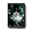 Quadro Decorativo Bailarina com Moldura E Acetato Tamanho A3