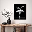 Quadro Decorativo Bailarina P&B - 70x50cm