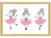 Quadro Decorativo Bailarinas 24,5x34,5cm