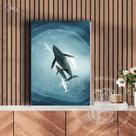 Quadro Decorativo Baleias Fundo do Mar