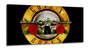 Quadro Decorativo Banda Guns N Roses 130x60 em Tecido Canvas