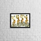 Quadro Decorativo Banda Música Vintage 45x34cm - com vidro