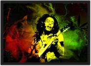 Quadro Decorativo Bandas Bob Marley Reggae Com Moldura Salas e Quartos G04