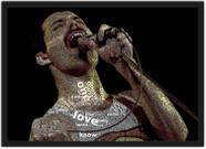 Quadro Decorativo Bandas Freddie Mercury Queen Com Moldura Salas e Quartos G01