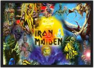 Quadro Decorativo Bandas Iron Maiden Eddies Com Moldura Salas e Quartos G07