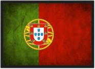 Quadro Decorativo Bandeira De Portugal Decoração Com Moldura