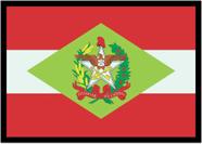 Quadro Decorativo Bandeira De Santa Catarina Escritórios Salas Lojas Quartos Com Moldura RC047