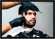 Quadro Decorativo Barbearia Barber Shop Cabeleireiro Com Moldura RC006
