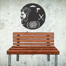 Quadro Decorativo Barbearia MDF 3mm Preto 30x30
