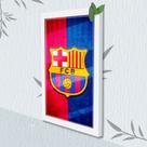 Quadro Decorativo Barcelona FC + Vidro 33x25 Escritório Sala Quadro Decorativo Barcelona FC + Vidro 33x25 Escritório Sala