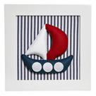 Quadro Decorativo Barco Quarto Bebê Infantil Menino