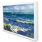 Quadro Decorativo Barcos de Pesca no Mar - Van Gogh em Moldura Caixa