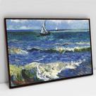 Quadro Decorativo Barcos de Pesca no Mar - Van Gogh em tela Canvas