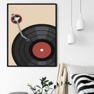 Quadro Decorativo Bauhaus Vitrola Disco - 70x50cm