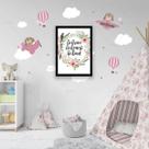 Quadro Decorativo Be Brave, Be Honest, Be Kind 45x34cm