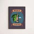 Quadro Decorativo Beba Vinho 24x18cm - com vidro