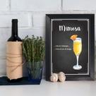 Quadro Decorativo Bebida Mimosa 33x43cm Moldura Preta