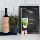 Quadro Decorativo Bebida Mojito 33x43 com Moldura Preta