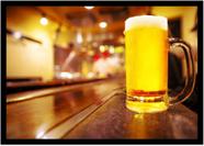 Quadro Decorativo Bebidas Chope Cervejas Choperias Pub Bares Lanchonetes Com Moldura RC058