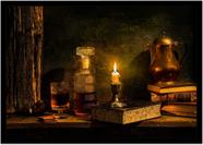 Quadro Decorativo Bebidas Drink Coquetel Whisky Vintage Pub Bares Lanchonetes Com Moldura RC056