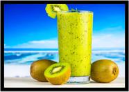 Quadro Decorativo Bebidas Suco Kiwi Restaurantes Bares Lanchonetes Com Moldura RC035