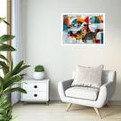 Quadro Decorativo Beija-Flor Abstrato - 50x70cm