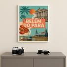 Quadro Decorativo Belém do Pará 33x24cm Mold Preta