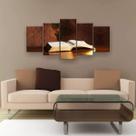 Quadro Decorativo Bíblia Jesus Cristo 5pc 129x61 Sala Quarto
