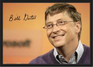 Quadro Decorativo Bill Gates Informática Empresas Decorações Com Moldura