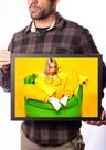 Quadro Decorativo Billie Eilish Bad Guy Poster Moldurado