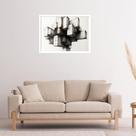 Quadro Decorativo Blocos Geométrico Abstrato - 50x70cm