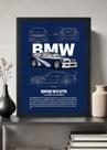 Quadro Decorativo BMW M3 GTR Lenda - Com Vidro Tamanho:21cm x 30cm (A4)