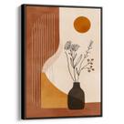Quadro decorativo Boho - Sol Interior e Flores Silenciosas - Art Canvas