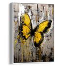 Quadro decorativo Borboleta Amarela em Explosão de Cores - Art Canvas