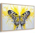 Quadro decorativo Borboleta Amarela Radiante - Art Canvas