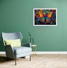 Quadro Decorativo Borboleta Floral - 50x70cm