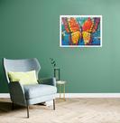 Quadro Decorativo Borboleta Mosaico - 50x70cm