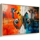 Quadro decorativo Borboleta Vintage Entre Tons Marcantes - Art Canvas