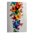 Quadro decorativo Borboletas Coloridas Dançando em Sinfonia - Art Canvas