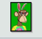 Quadro Decorativo Bored Ape NFT de Macaco Cripto com Moldura E Acetato Tamanho A3 Quadro Decorativo Bored Ape NFT de Macaco Cripto com Moldura E Acetato Tamanho A3