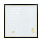 Quadro Decorativo Branco Detalhes Minimalista Dourado