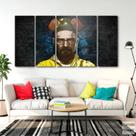 Quadro Decorativo Breaking Bad Heisenberg Em Tecido 5 Peças