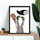 Quadro Decorativo Bruxa Cansada 33x24cm Quadro Decorativo Bruxa Cansada 33x24cm