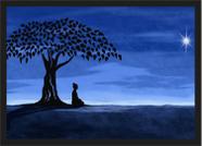 Quadro Decorativo Buda Budismo Chácras Meditação Religiosidade Decoração Com Moldura
